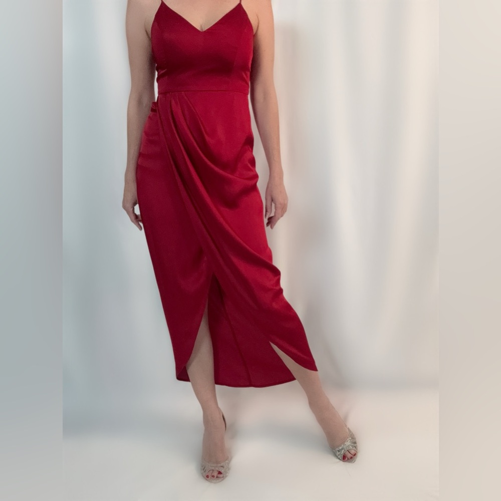 Express Asymmetrical Red Skirt